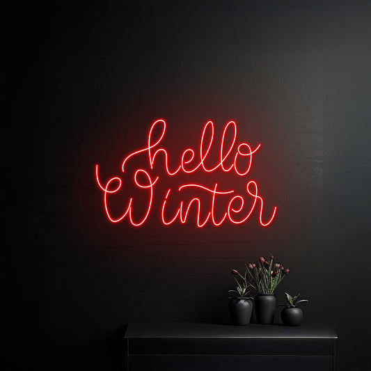 Hello Winter Neon Sign