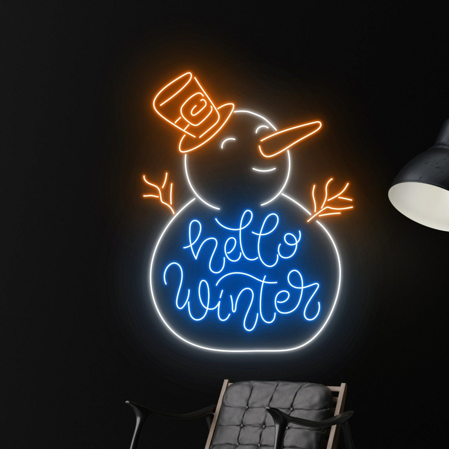 Hello Winter Snowman Led Neon Sign Christmas Neon Light Decor | Shineneon