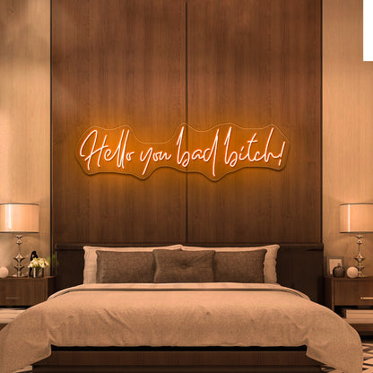 Hello You Bad Bitch Neon Signs For Wall Decor - LED neon sign view 6