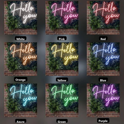 Hello You LED Neon Sign - 05 Color Grid