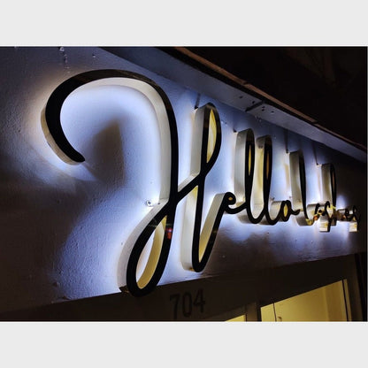 Hellolashes 3D Backlit Channel Letters Led Light Sign - Shineneon