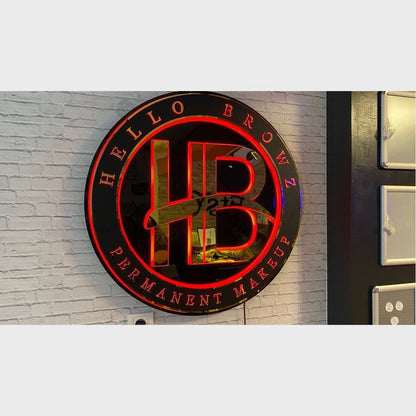 Hellow Browz Permanent Makeup 3D Backlit Channel Letters Led Light Sign - Shineneon