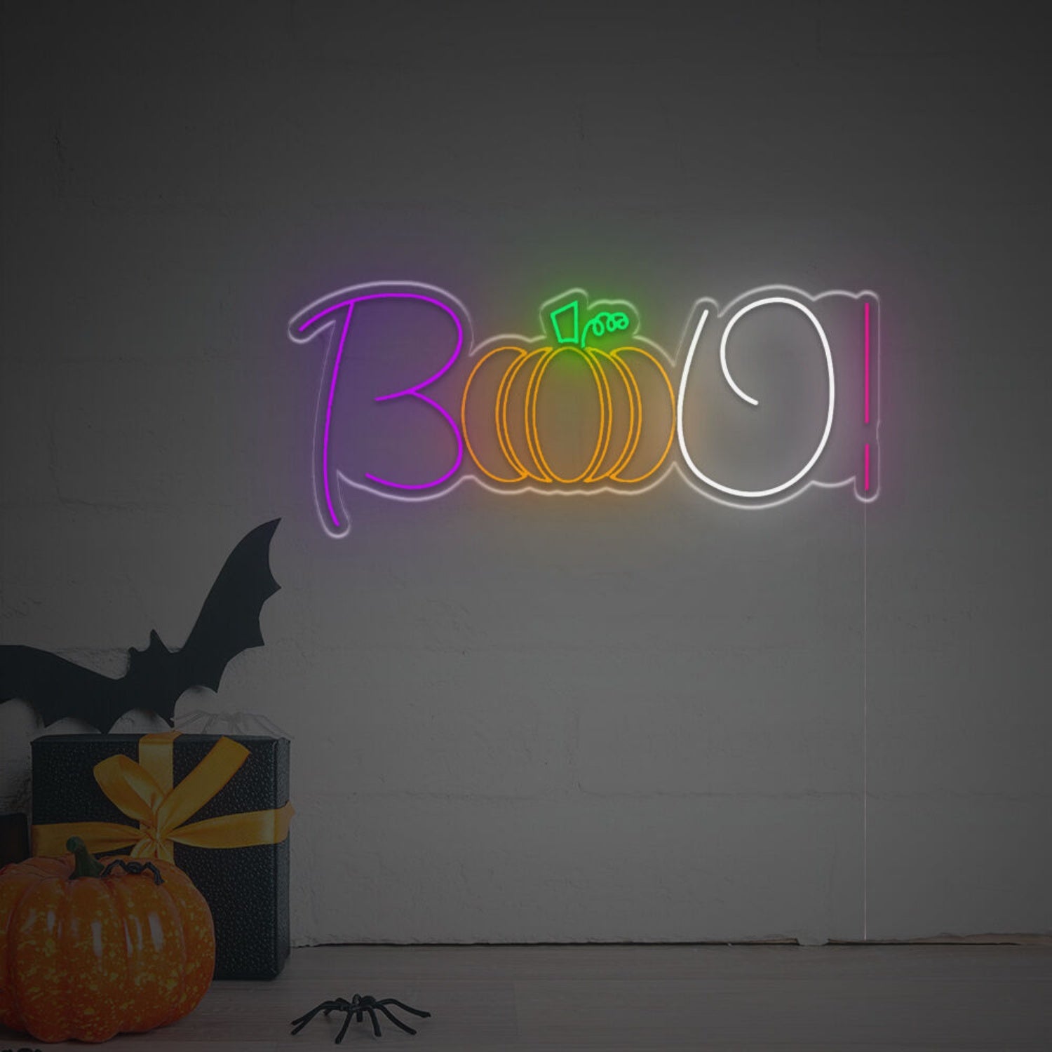 Helloween Boo With Pumpkin Led Neon Sign | Shineneon