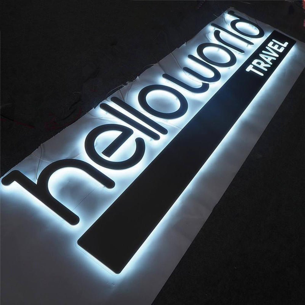 Helloword 3D Backlit Letters Business Metal Led Sign - Shineneon