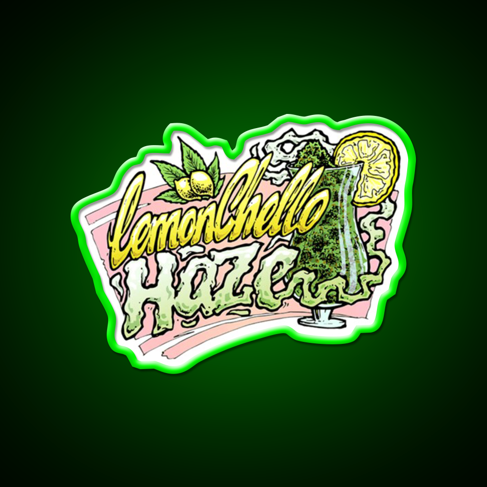 Hemp Inspired Green Leaf Led Neon Sign Bedroom Decor Rgb Color