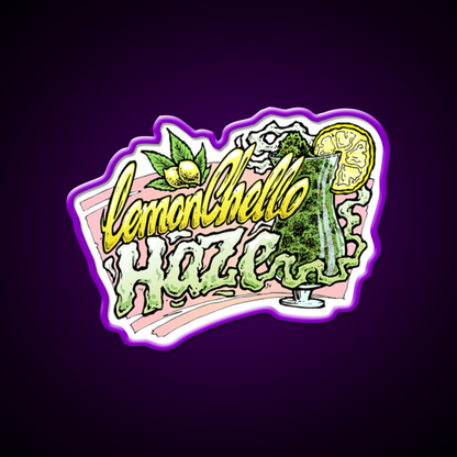 Hemp Inspired Green Leaf Led Neon Sign Bedroom Decor Rgb Color