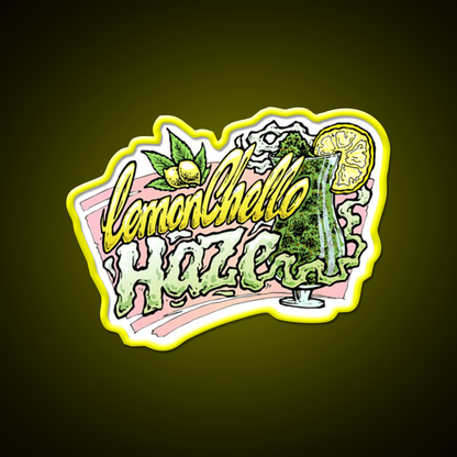 Hemp Inspired Green Leaf Led Neon Sign Bedroom Decor Rgb Color