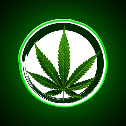 Hemp Inspired Green Leaf Led Neon Sign Rgb Color - LED neon sign view 8