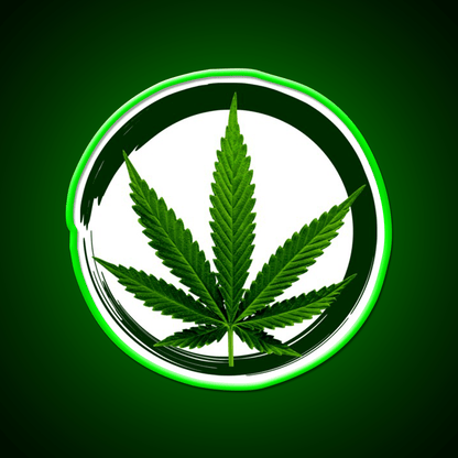 Hemp Inspired Green Leaf Led Neon Sign Rgb Color - Shineneon