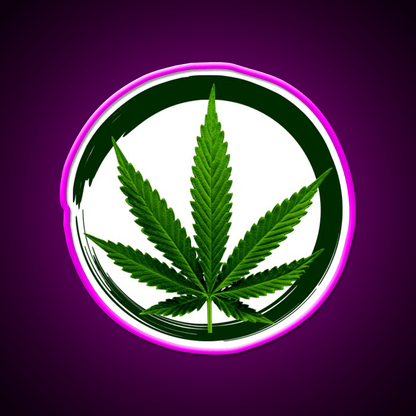Hemp Inspired Green Leaf Led Neon Sign Rgb Color - Shineneon
