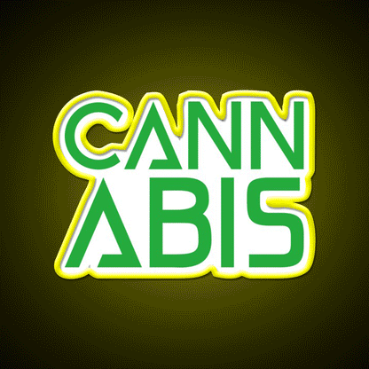 Hemp Inspired Green Leaf Led Neon Sign Room Light Sign Rgb Color - Custom LED neon sign front view
