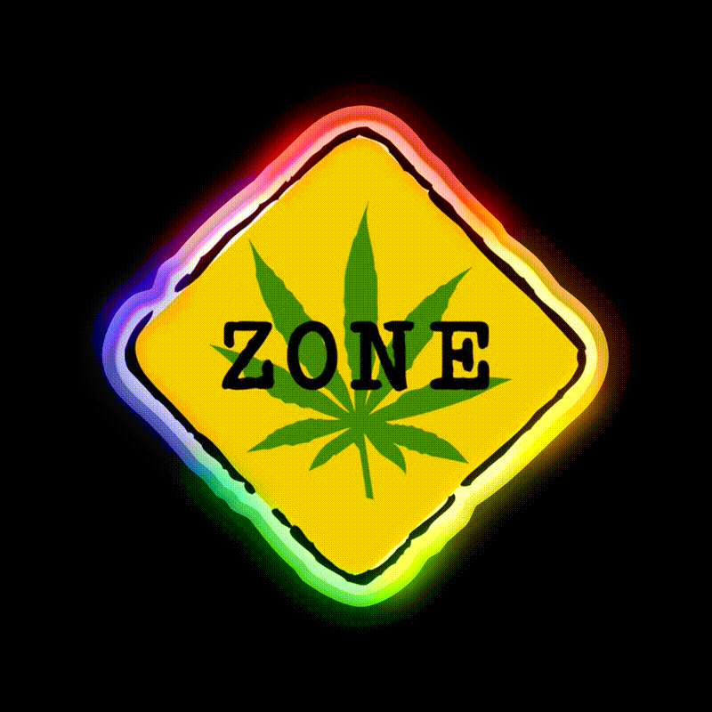Hemp Inspired Green Leaf Led Neon Sign Room Light Sign Wall Art Rgb Color - LED neon sign close-up detail