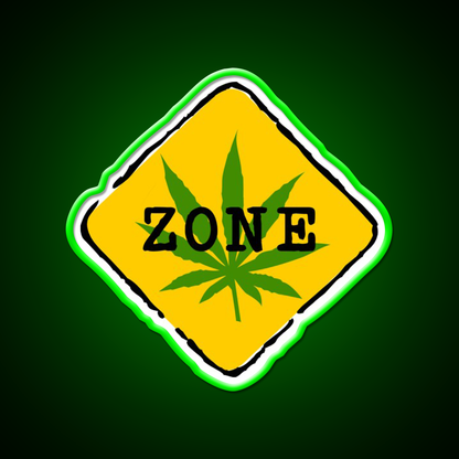 Hemp Inspired Green Leaf Led Neon Sign Room Light Sign Wall Art Rgb Color - LED neon sign view 8