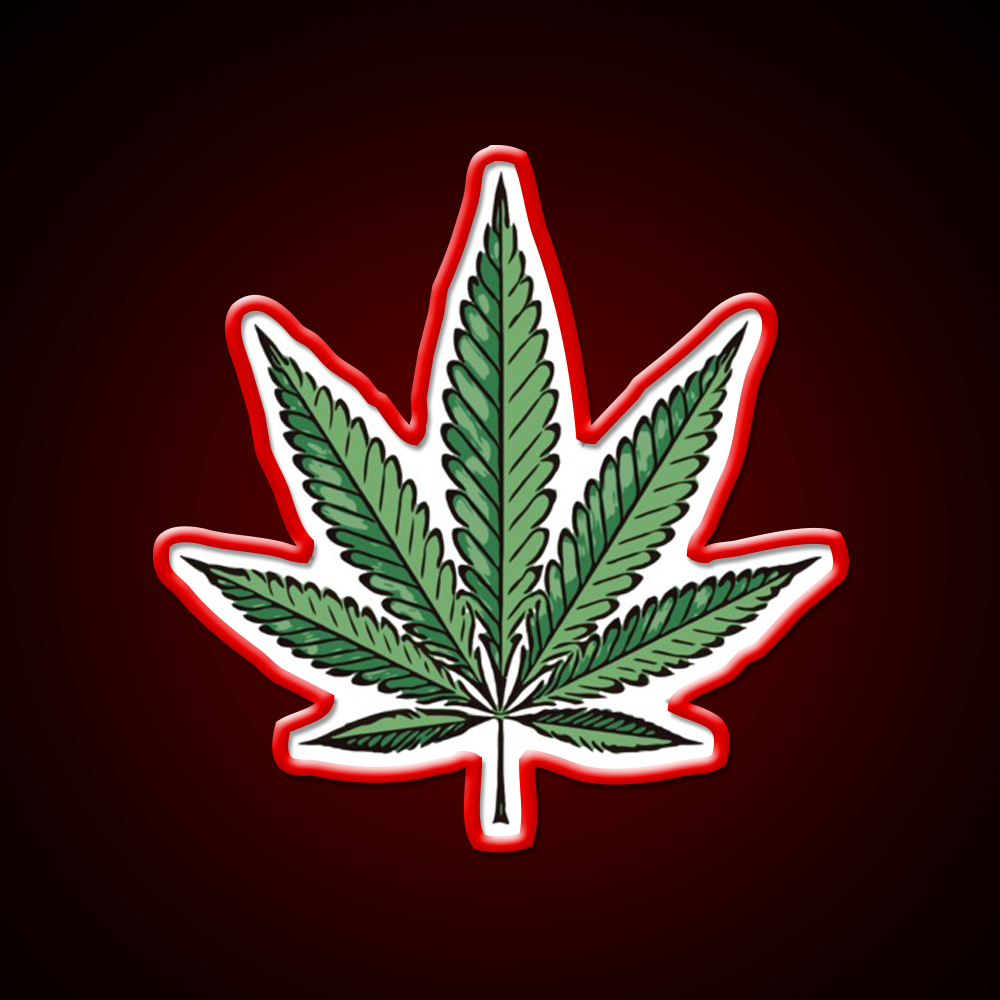 Hemp Inspired Green Leaf Led Neon Sign Wall Art Rgb Color - LED neon sign view 10