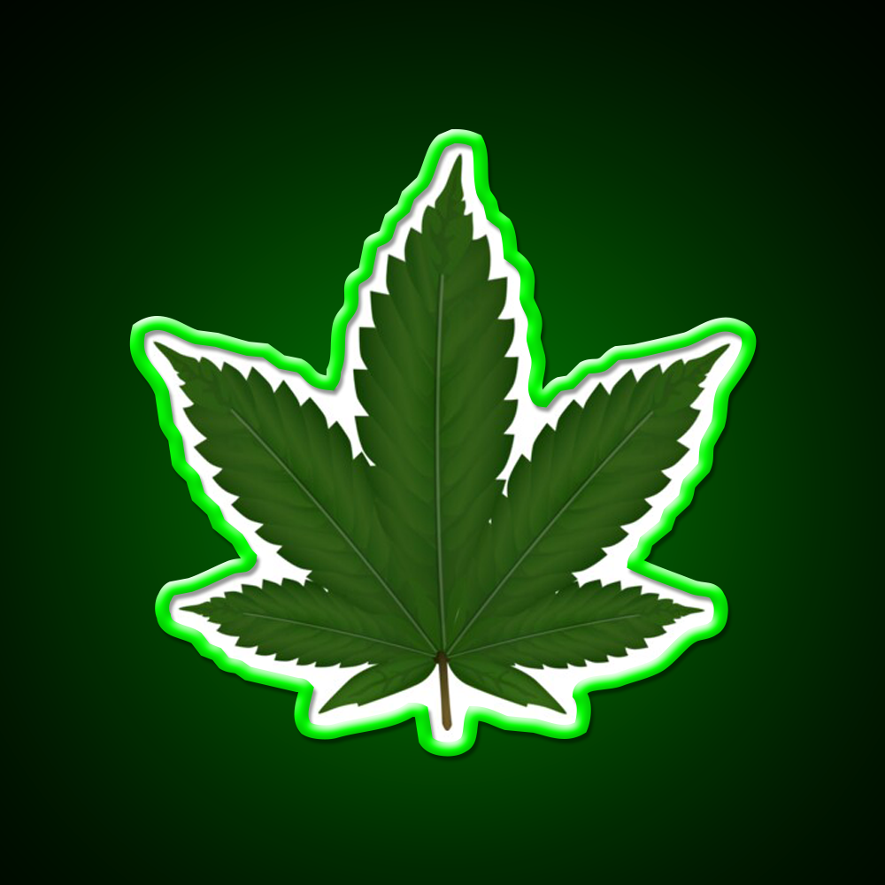 Hempy Hemp Inspired Green Leaf Led Neon Sign Rgb Color - LED neon sign view 8