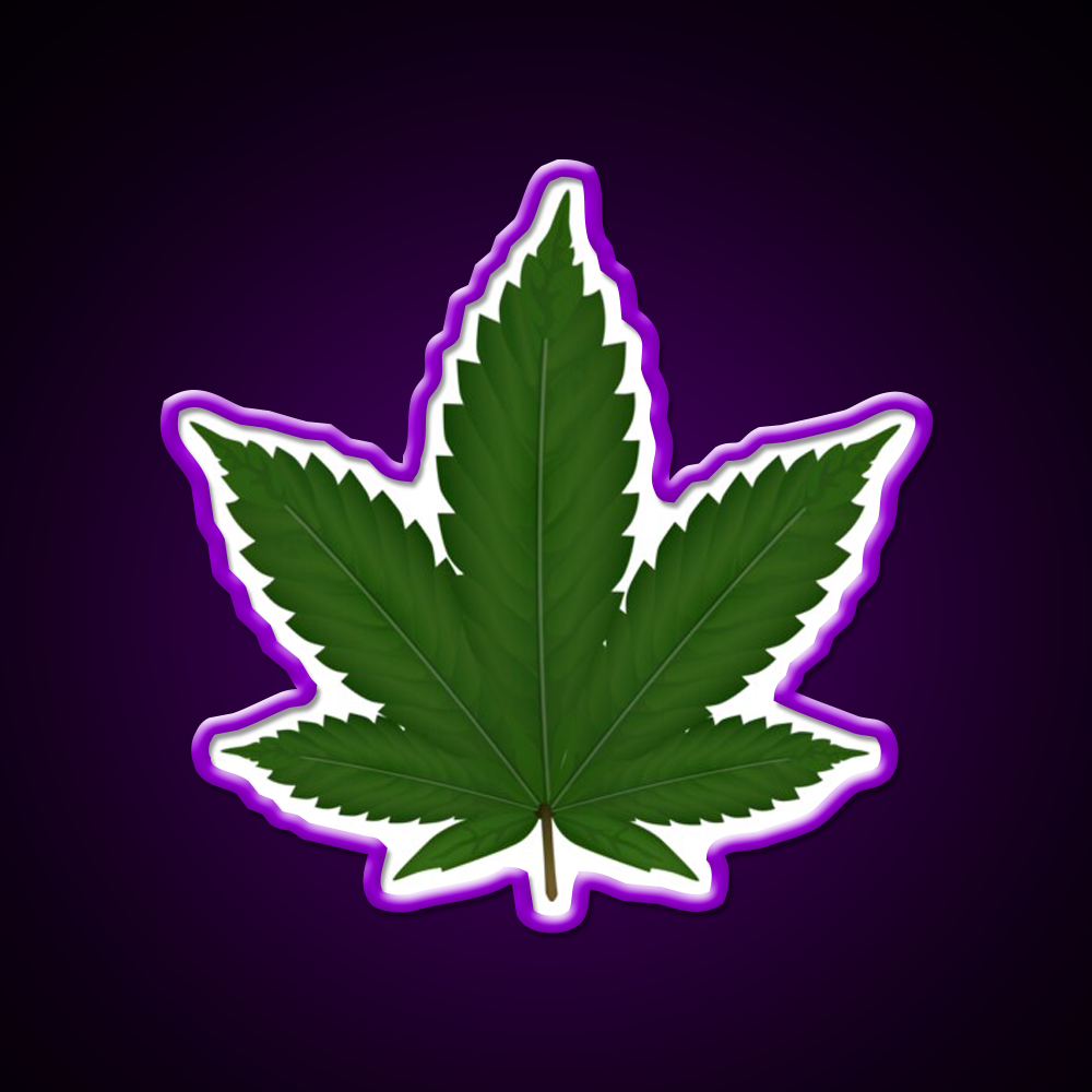 Hempy Hemp Inspired Green Leaf Led Neon Sign Rgb Color - LED neon sign view 9
