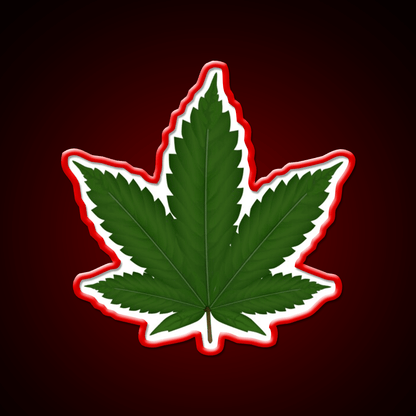 Hempy Hemp Inspired Green Leaf Led Neon Sign Rgb Color - Shineneon