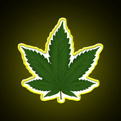 Hempy Hemp Inspired Green Leaf Led Neon Sign Rgb Color - Shineneon