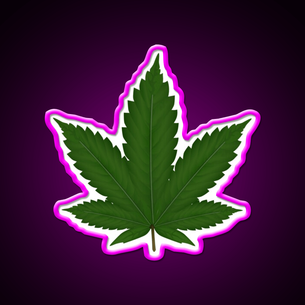 Hempy Hemp Inspired Green Leaf Led Neon Sign Rgb Color - Shineneon