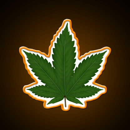 Hempy Hemp Inspired Green Leaf Led Neon Sign Rgb Color - Shineneon