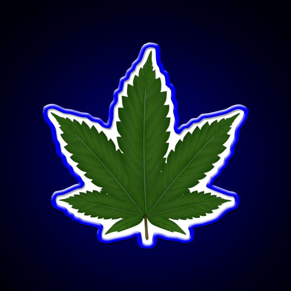 Hempy Hemp Inspired Green Leaf Led Neon Sign Rgb Color - Shineneon