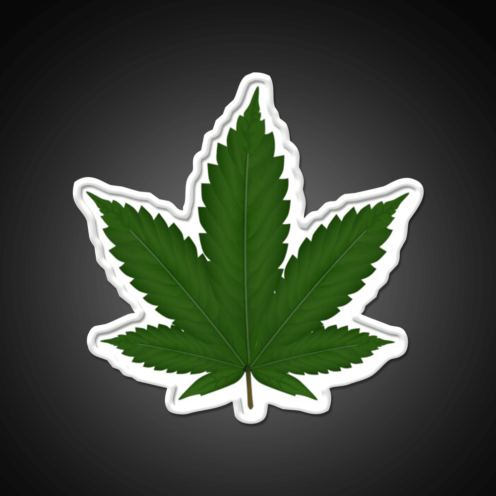 Hempy Hemp Inspired Green Leaf Led Neon Sign Rgb Color - Shineneon