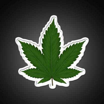 Hempy Hemp Inspired Green Leaf Led Neon Sign Rgb Color - Shineneon