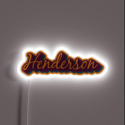 Henderson North Carolina Asheville In Orange Rgb Led Neon Sign - Shineneon