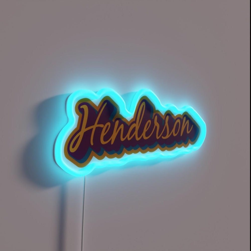 Henderson North Carolina Asheville In Orange Rgb Led Neon Sign - Shineneon