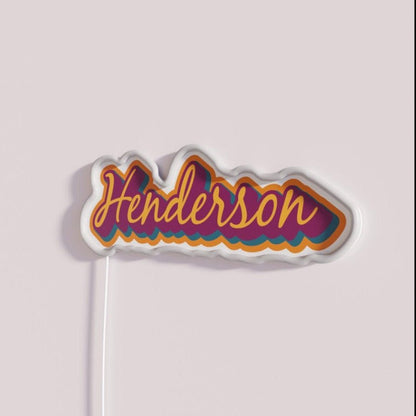 Henderson North Carolina Asheville In Orange Rgb Led Neon Sign - Shineneon