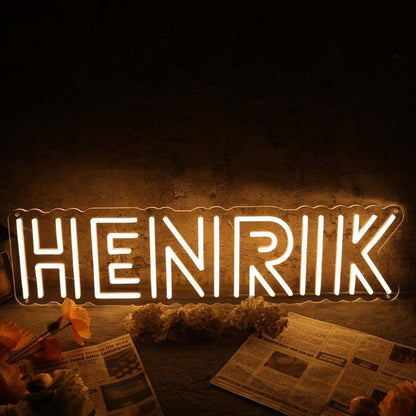 Henrik Yellow Led Neon Sign - Shineneon