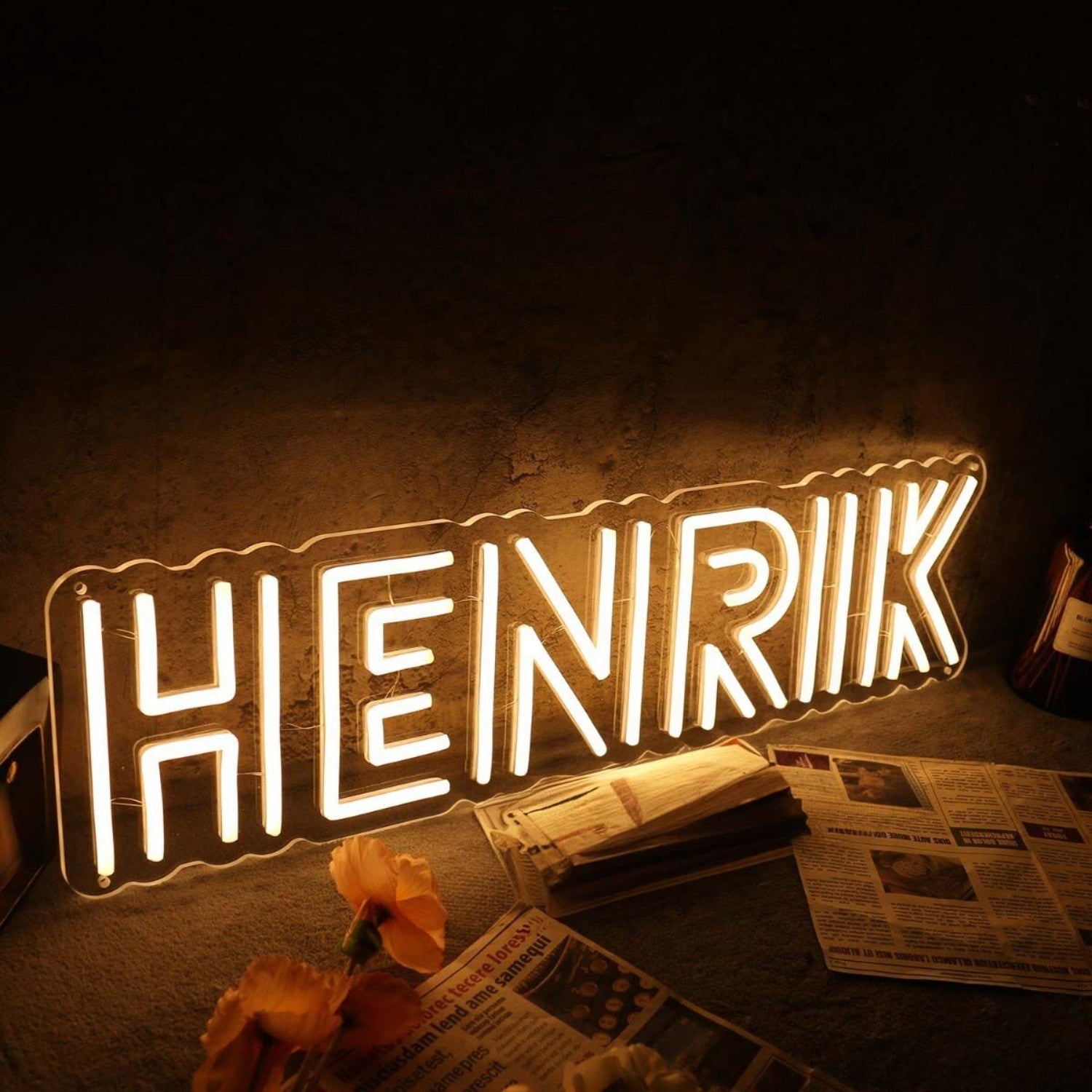 Henrik Yellow Led Neon Sign - Shineneon