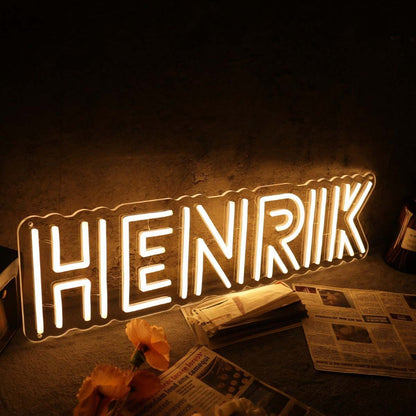 Henrik Yellow Led Neon Sign - Shineneon