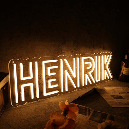 Henrik Yellow Led Neon Sign - Shineneon