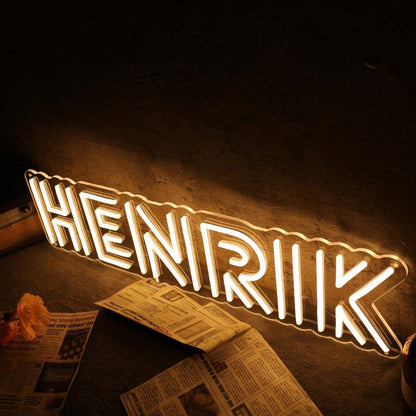 Henrik Yellow Led Neon Sign - Shineneon