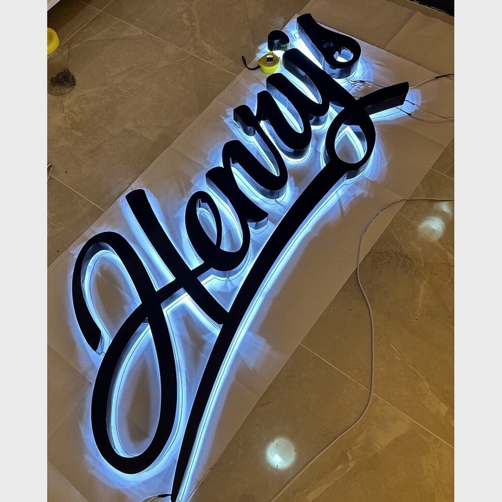 Henrys 3D Backlit Channel Letters Led Light Sign - Shineneon