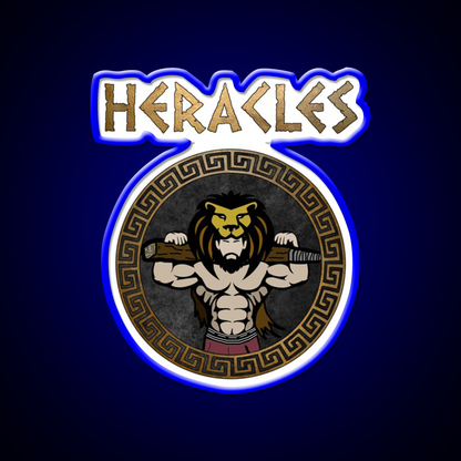 Heracles Ancient Greek God And Hero Son Of Zeus Gym Fitness Led Neon Sign Rgb Color - LED neon sign view 5