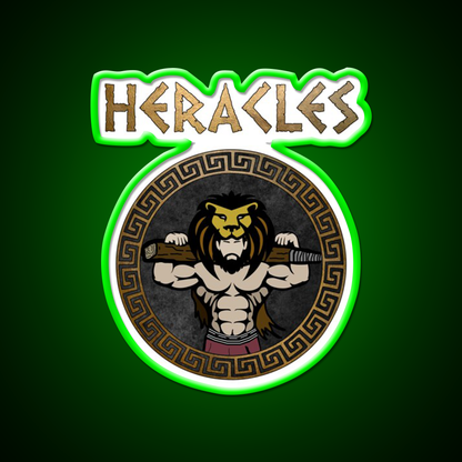 Heracles Ancient Greek God And Hero Son Of Zeus Gym Fitness Led Neon Sign Rgb Color - LED neon sign view 8