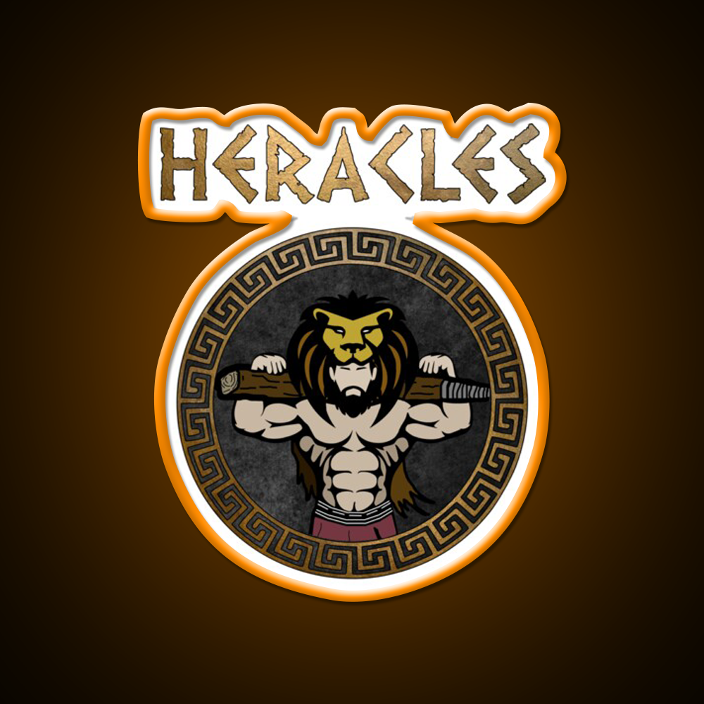 Heracles Ancient Greek God And Hero Son Of Zeus Gym Fitness Led Neon Sign Rgb Color - LED neon sign view 6