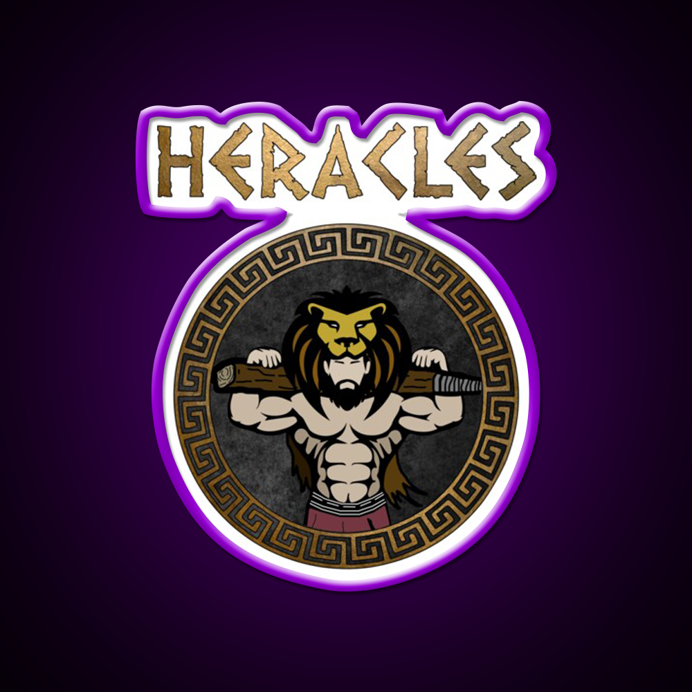 Heracles Ancient Greek God And Hero Son Of Zeus Gym Fitness Led Neon Sign Rgb Color - LED neon sign view 9