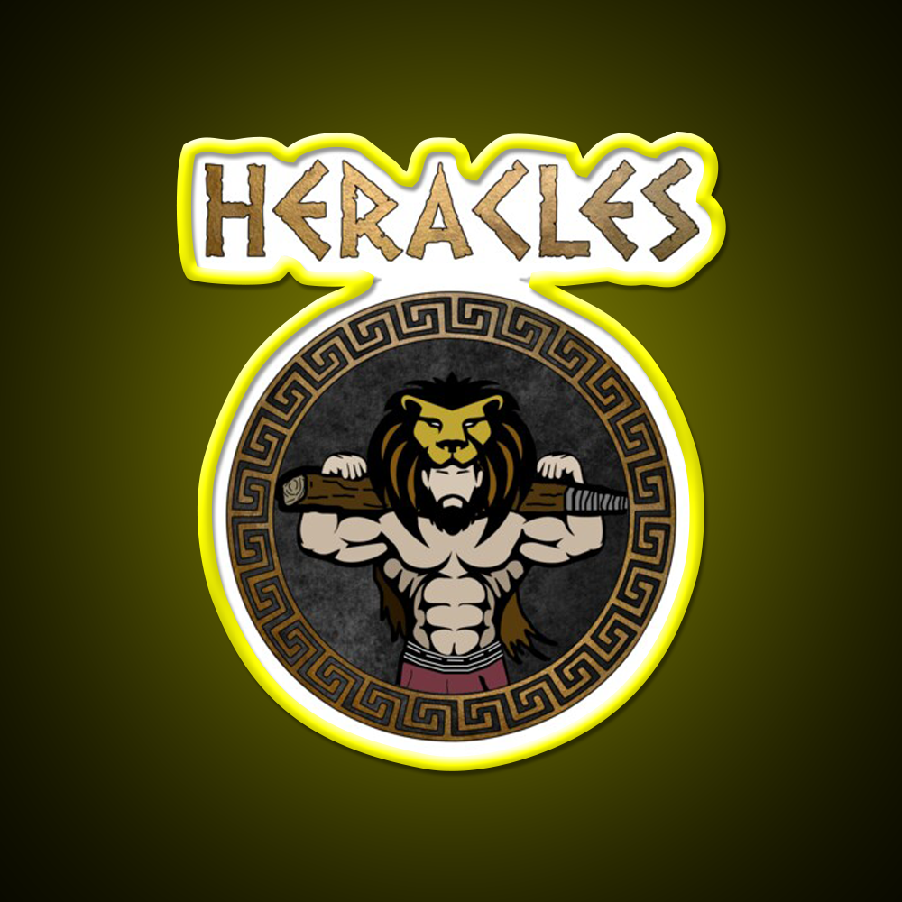 Heracles Ancient Greek God And Hero Son Of Zeus Gym Fitness Led Neon Sign Rgb Color - LED neon sign view 7