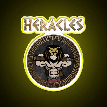 Heracles Ancient Greek God And Hero Son Of Zeus Gym Fitness Led Neon Sign Rgb Color - LED neon sign view 7