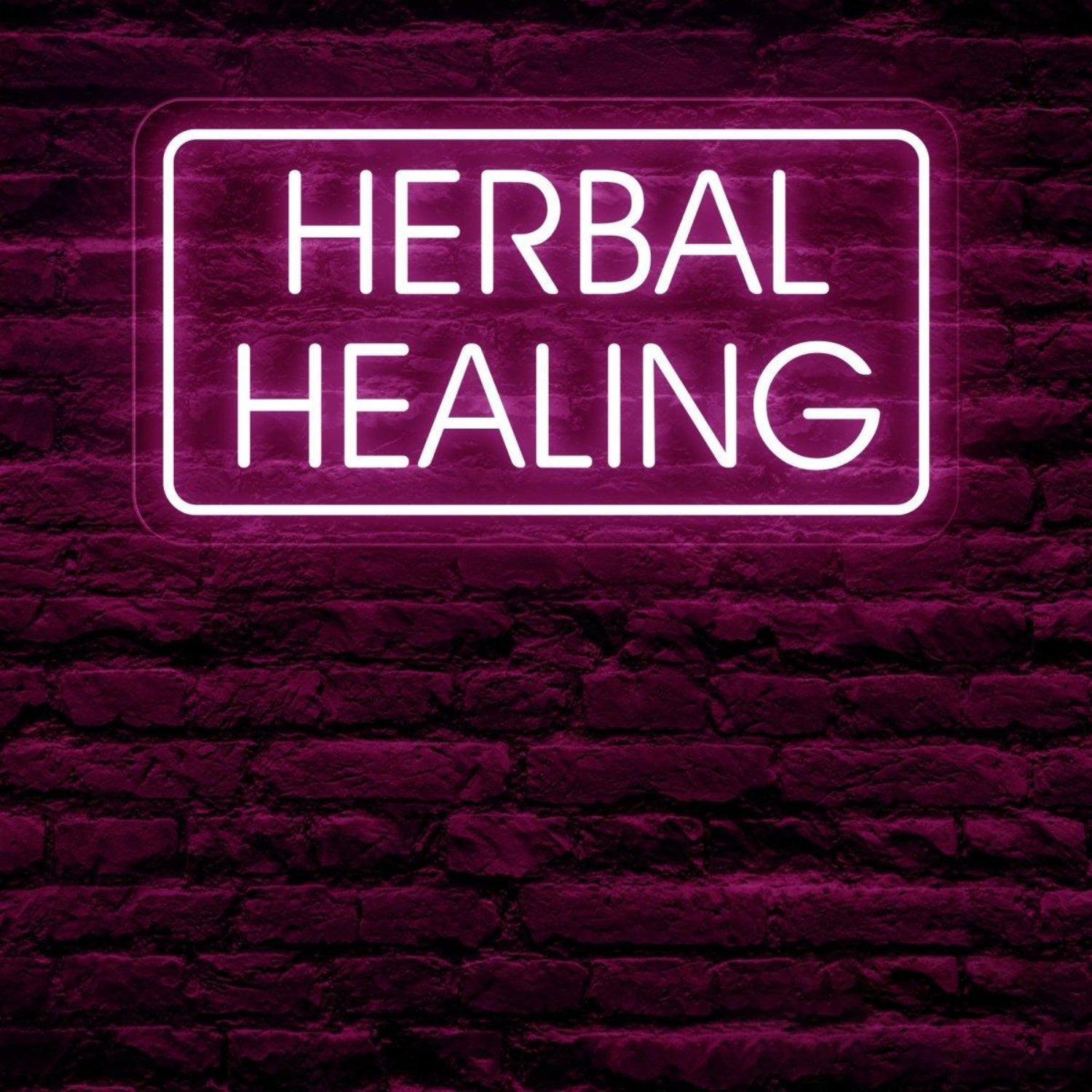 Herbal Healing White Led Neon Sign For Herbal Shop Wall Art | Shineneon