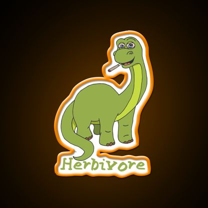Herbivore Brontosaurus Hemp Inspired Green Leaf Led Neon Sign Rgb Color - LED neon sign view 6