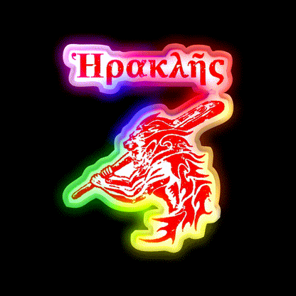 Hercules Gym Fitness Led Neon Sign Rgb Color - LED neon sign close-up detail