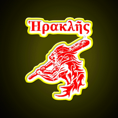 Hercules Gym Fitness Led Neon Sign Rgb Color - Custom LED neon sign front view