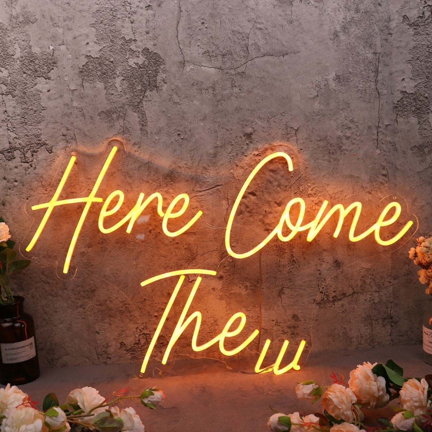 Here Come The Yellow Led Neon Sign - Shineneon