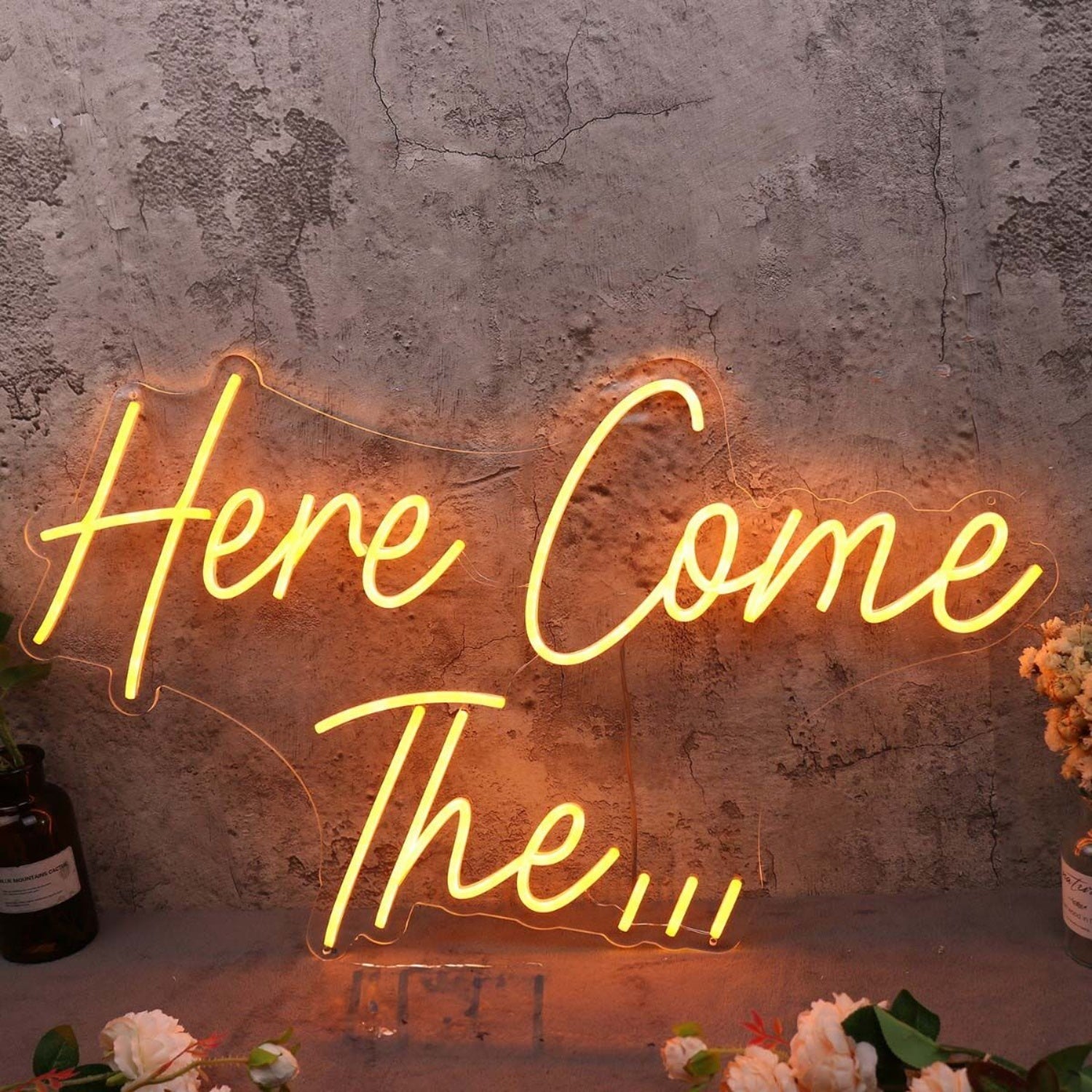 Here Come The Yellow Led Neon Sign - Shineneon