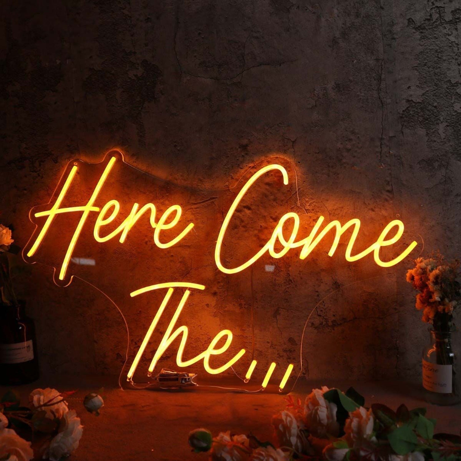 Here Come The Yellow Led Neon Sign - Shineneon