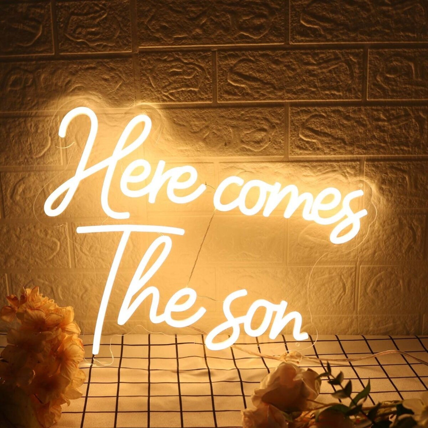 Here Comes The Son Yellow Led Neon Sign - Shineneon